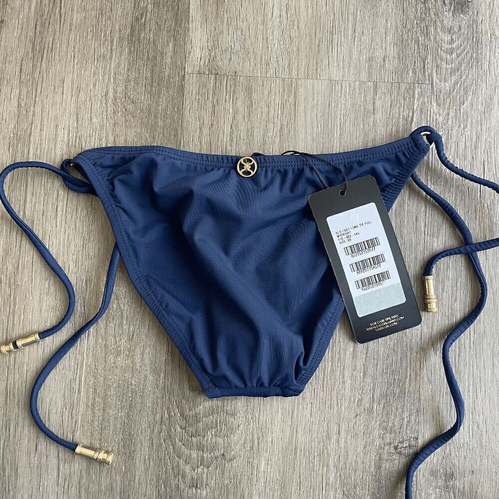 NWT Vix Lucy Long Tie Full Bikini Bottom in Midnight XS​​​​​​ - Picture 4 of 6